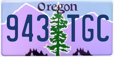 OR license plate 943TGC