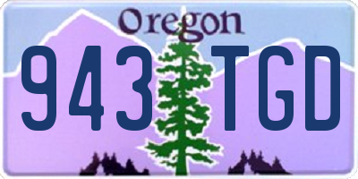 OR license plate 943TGD
