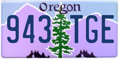 OR license plate 943TGE