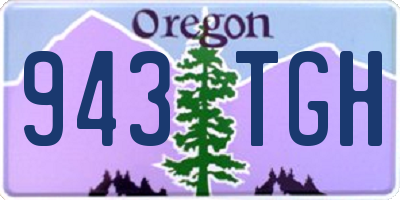 OR license plate 943TGH
