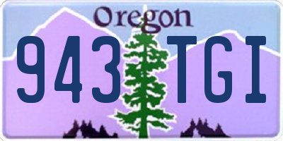 OR license plate 943TGI