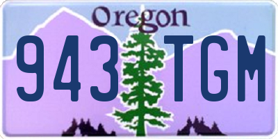 OR license plate 943TGM