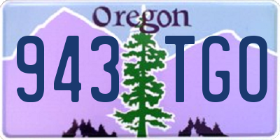 OR license plate 943TGO