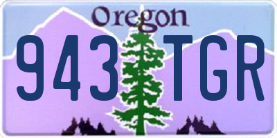 OR license plate 943TGR