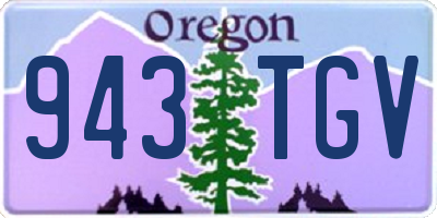 OR license plate 943TGV