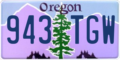 OR license plate 943TGW