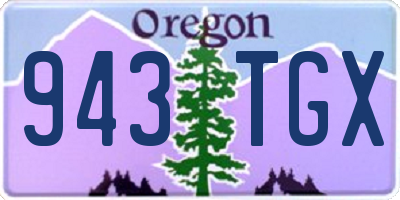 OR license plate 943TGX