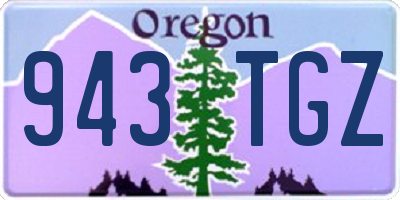 OR license plate 943TGZ