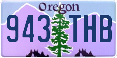 OR license plate 943THB