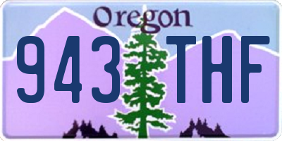 OR license plate 943THF
