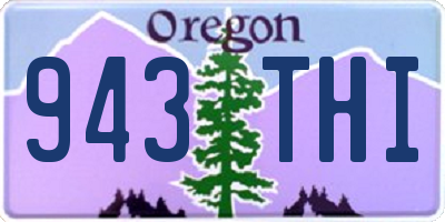 OR license plate 943THI