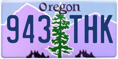 OR license plate 943THK