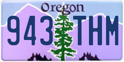 OR license plate 943THM