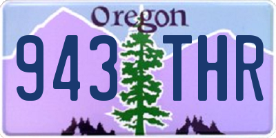 OR license plate 943THR
