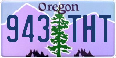 OR license plate 943THT