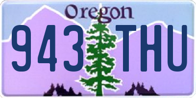 OR license plate 943THU