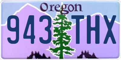 OR license plate 943THX