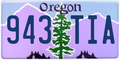 OR license plate 943TIA