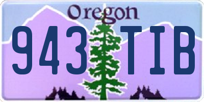 OR license plate 943TIB