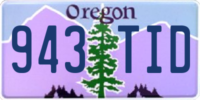 OR license plate 943TID