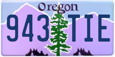 OR license plate 943TIE