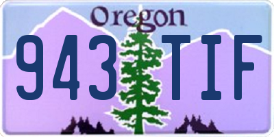 OR license plate 943TIF