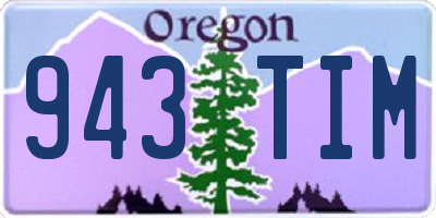 OR license plate 943TIM