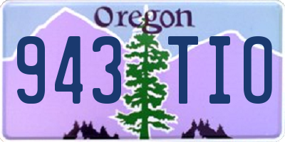 OR license plate 943TIO