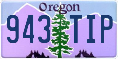 OR license plate 943TIP