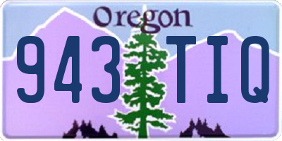 OR license plate 943TIQ