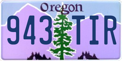 OR license plate 943TIR