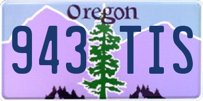 OR license plate 943TIS