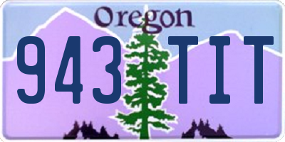 OR license plate 943TIT