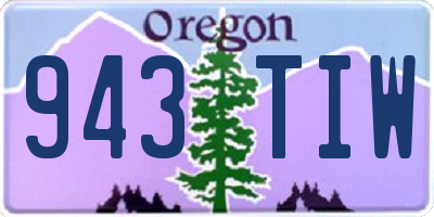 OR license plate 943TIW