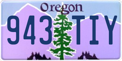 OR license plate 943TIY