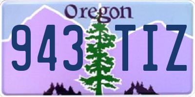 OR license plate 943TIZ