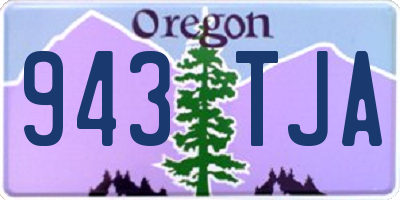 OR license plate 943TJA