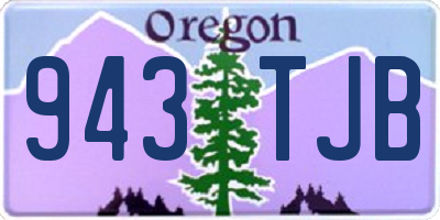 OR license plate 943TJB