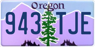 OR license plate 943TJE