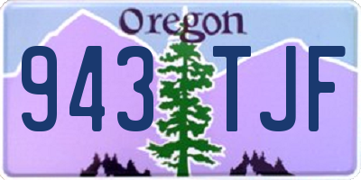 OR license plate 943TJF