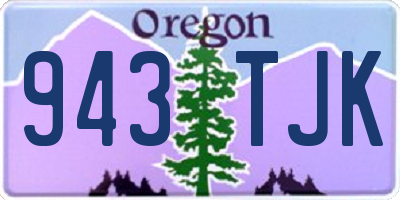 OR license plate 943TJK