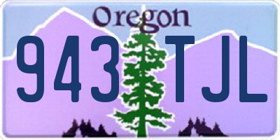 OR license plate 943TJL
