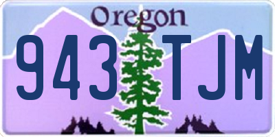 OR license plate 943TJM