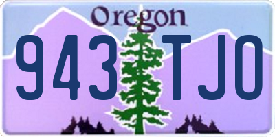 OR license plate 943TJO