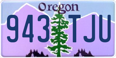 OR license plate 943TJU