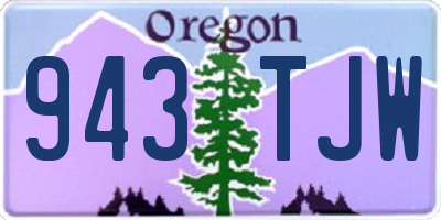 OR license plate 943TJW