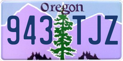OR license plate 943TJZ