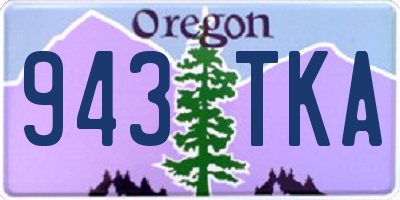 OR license plate 943TKA