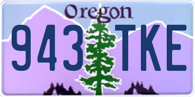 OR license plate 943TKE