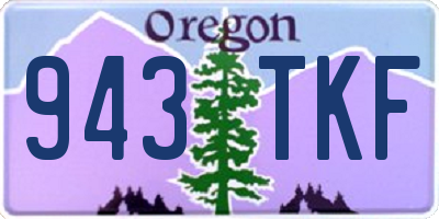 OR license plate 943TKF